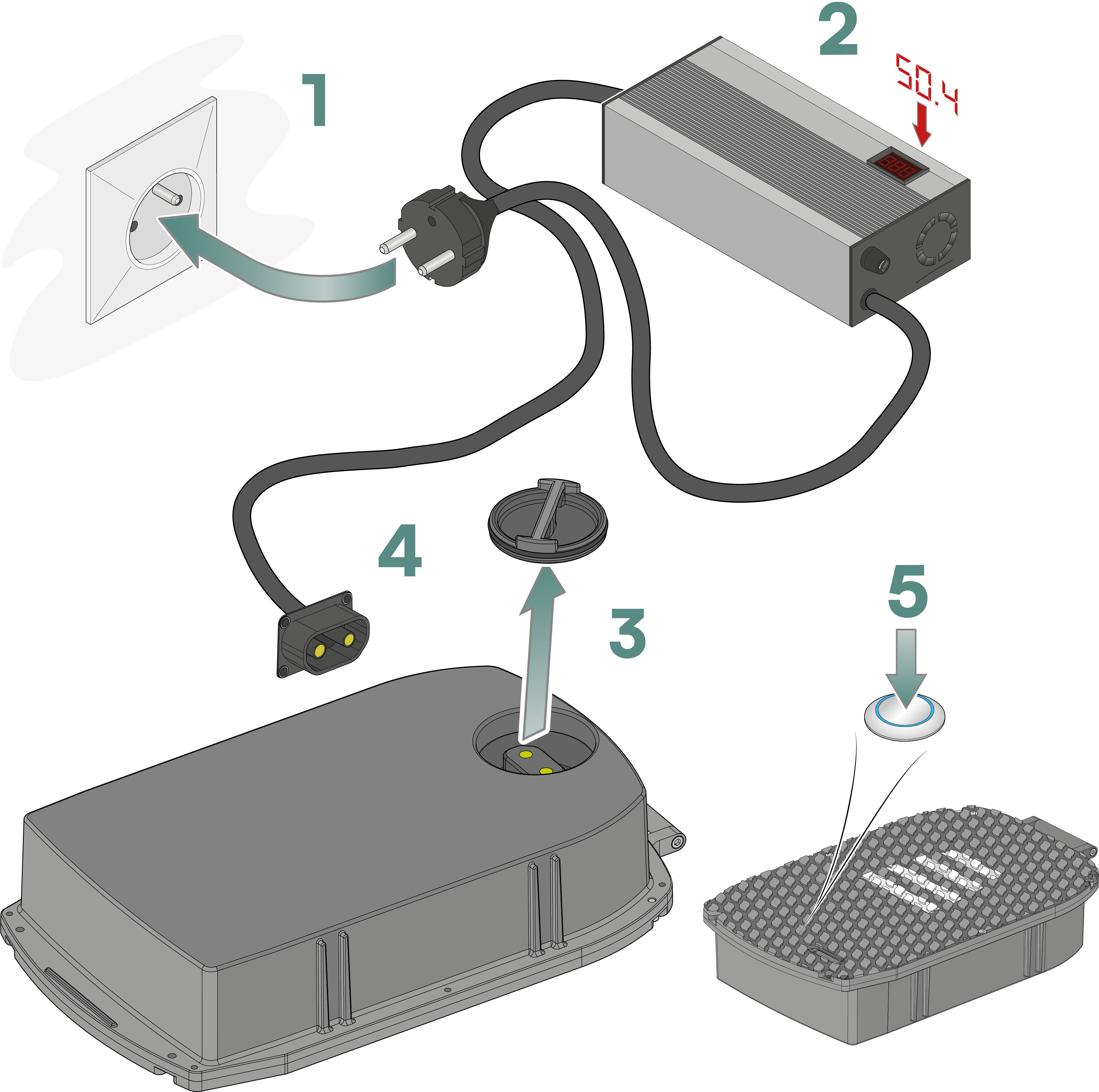 illustration charge batterie